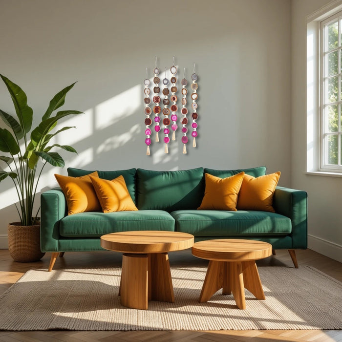 Sunset Ombre Agate Garland Wall Hanging