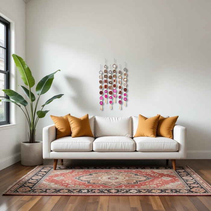 Sunset Ombre Agate Garland Wall Hanging