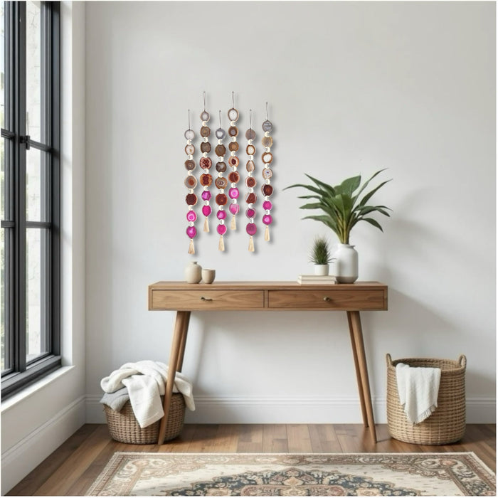 Sunset Ombre Agate Garland Wall Hanging