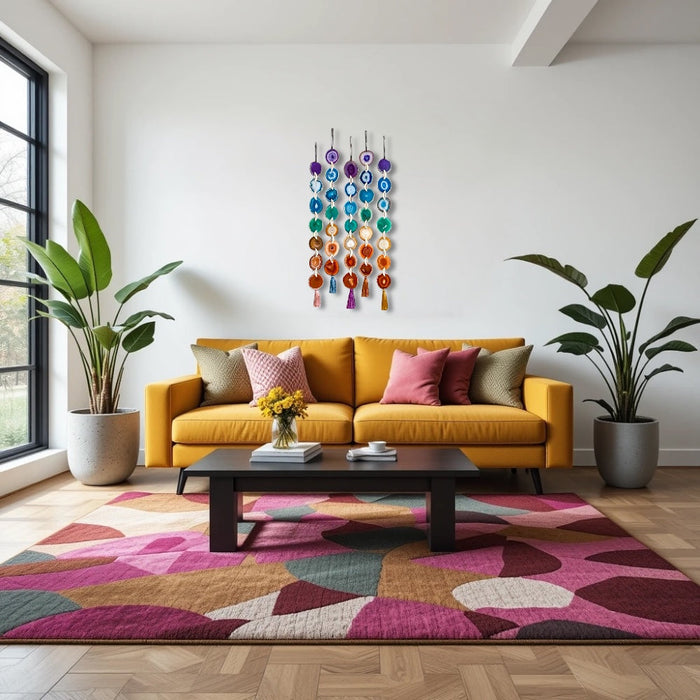 Chakra Harmony Agate Garland Wall Hanging