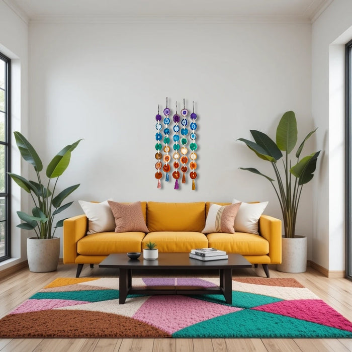 Chakra Harmony Agate Garland Wall Hanging