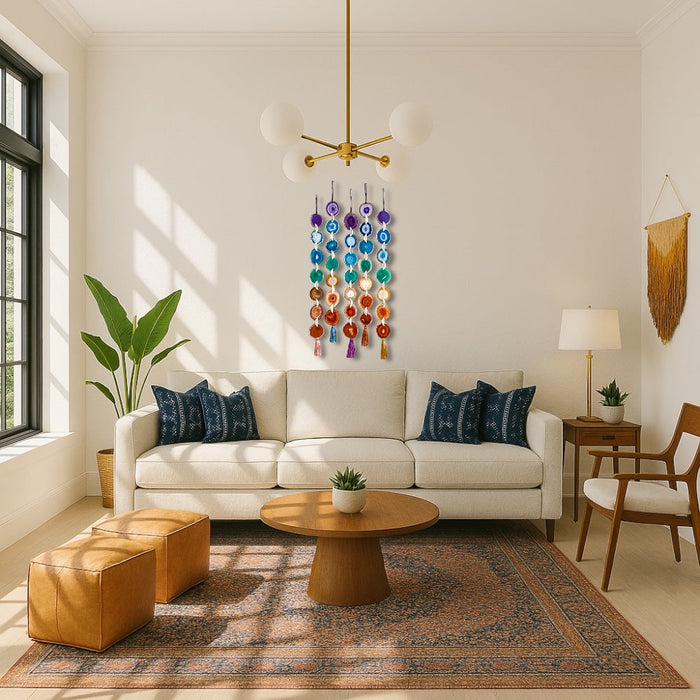 Chakra Harmony Agate Garland Wall Hanging