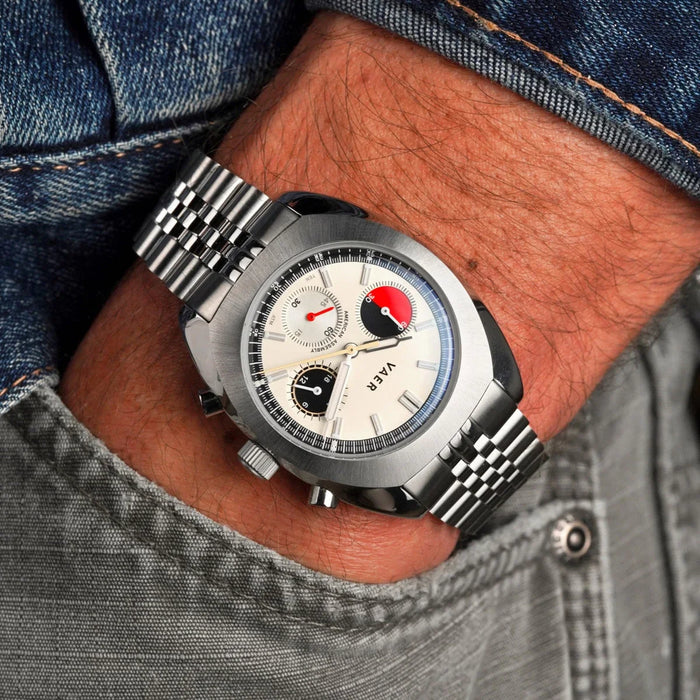 R1 USA Racing Chronograph Cream 38mm Watch