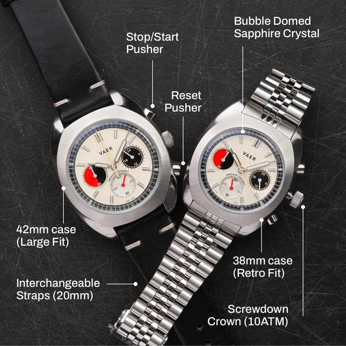 R1 USA Racing Chronograph Cream 38mm Watch