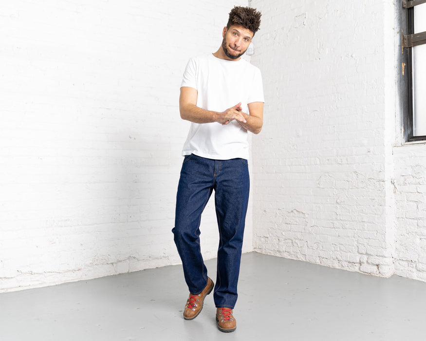 100% Cotton Relaxed Fit Dark Wash