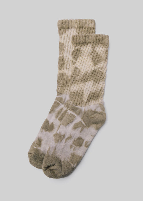 Natural-Dyed Retro Crew Sock