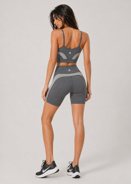 Curve Panel Biker Shorts Made in USA
