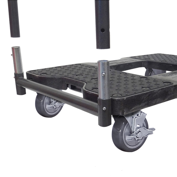 SNAP-LOC 1,500 lb Industrial Strength E-Track Panel Cart Dolly Black