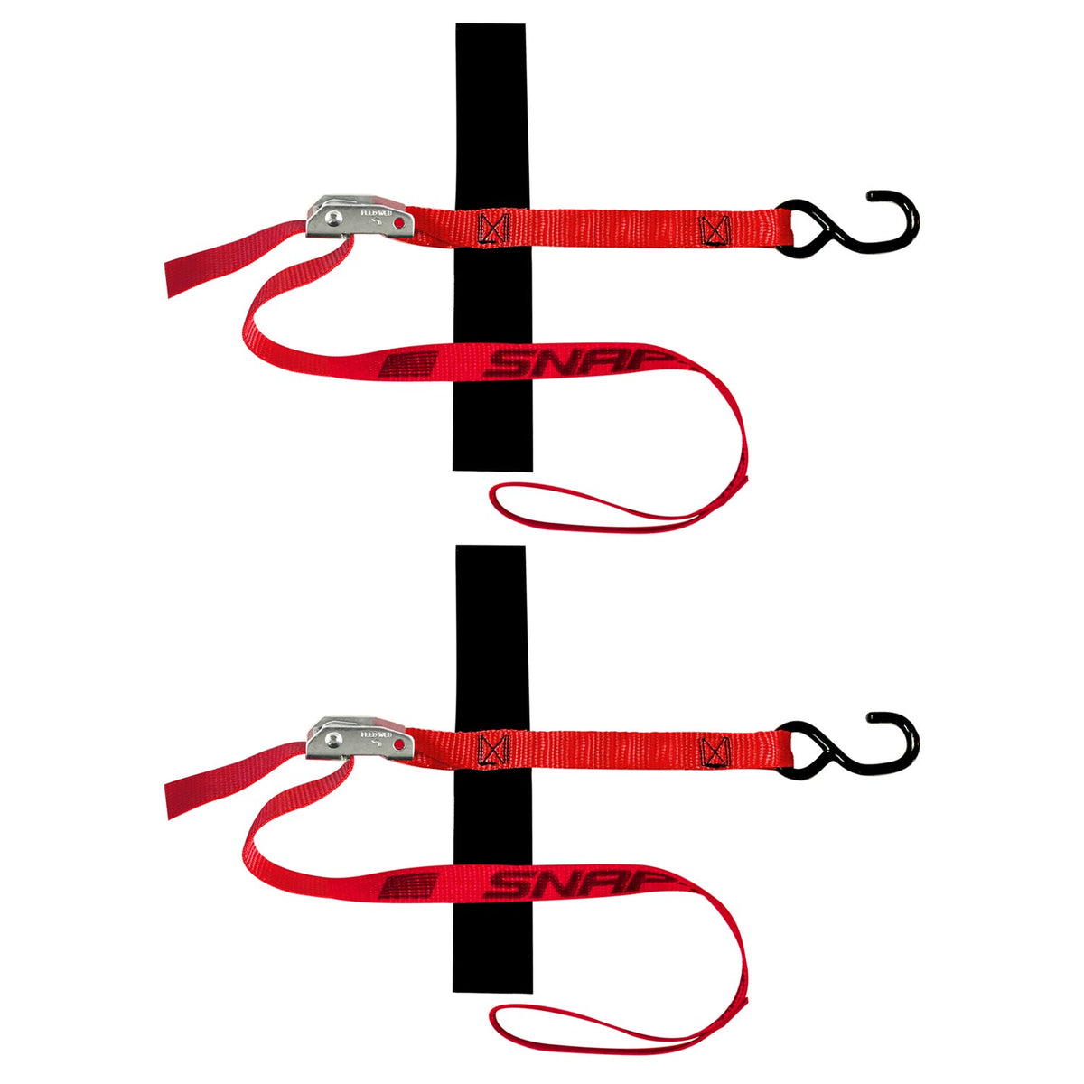 SNAP-LOC 1 in x 4 ft S-Hook Loop Cam Strap Tie-Down 1,500 lb 2-Pack ...