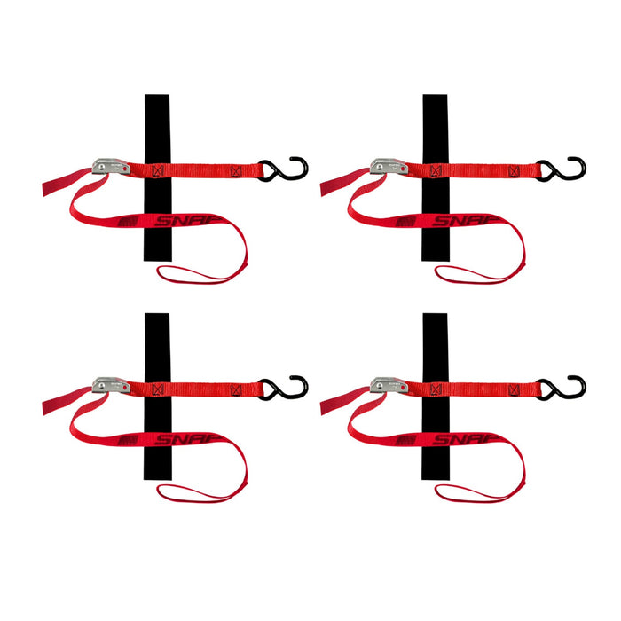 SNAP-LOC 1 in x 4 ft S-Hook Loop Cam Strap Tie-Down 1,500 lb 2-Pack