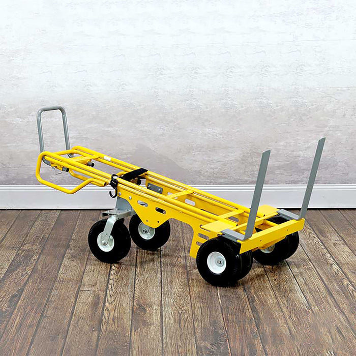 SNAP-LOC 1500 lb Capacity All-Terrain 6 Wheel Adjustable Hand Truck Cart with forks