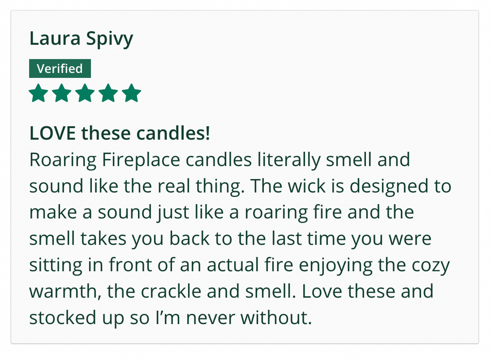 Roaring Fireplace Scented Soy Candle