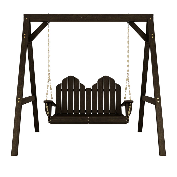 Amish Casual Adirondack Heavy Duty Swing with A-Frame Stand