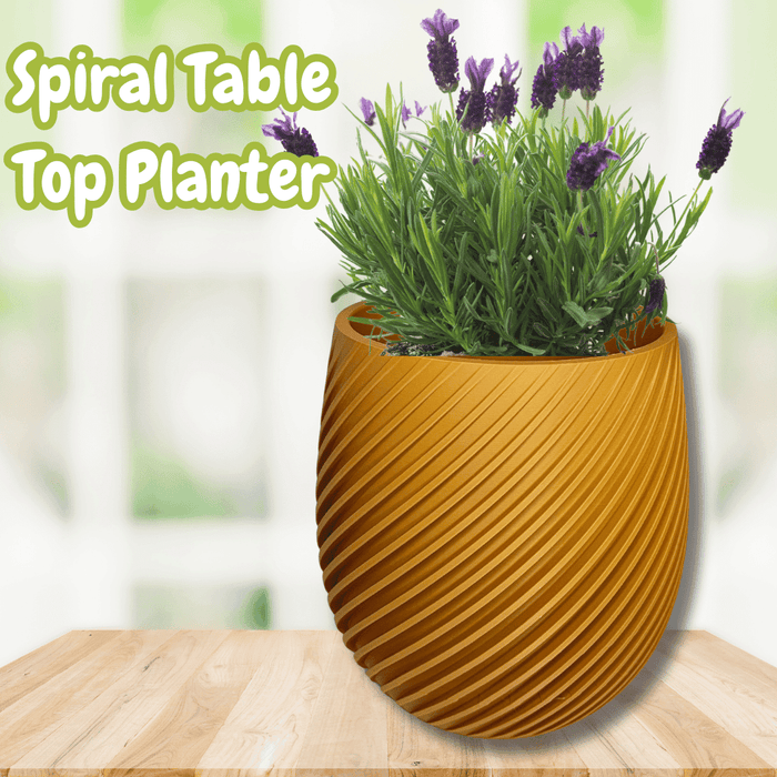 Spiral Design Wall or Tabletop Planter