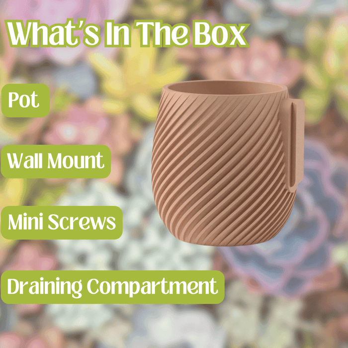 Spiral Design Wall or Tabletop Planter