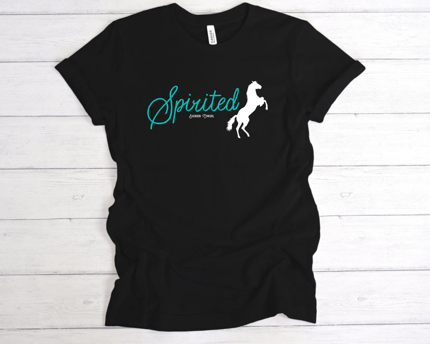 Spirited Horse Black Graphic Tee Shirt