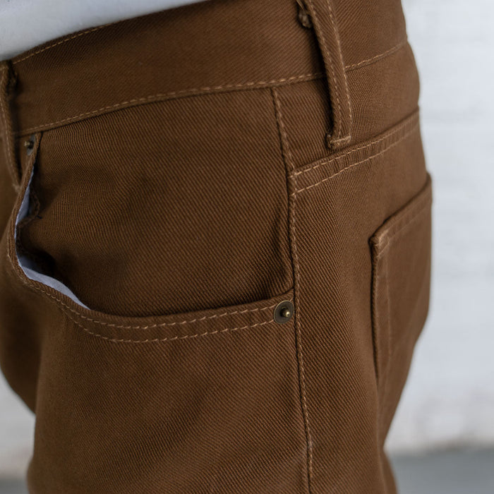 100% Cotton Tailored Fit Brown