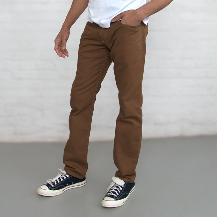 100% Cotton Tailored Fit Brown