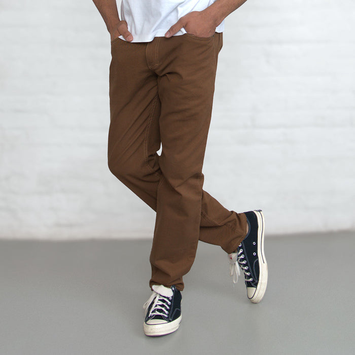 100% Cotton Tailored Fit Brown