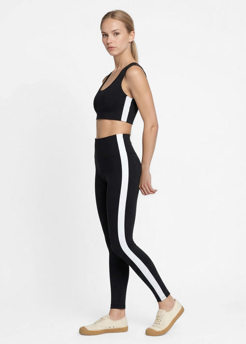 Side Split Crop Top – Four-Way Stretch, Made in USA