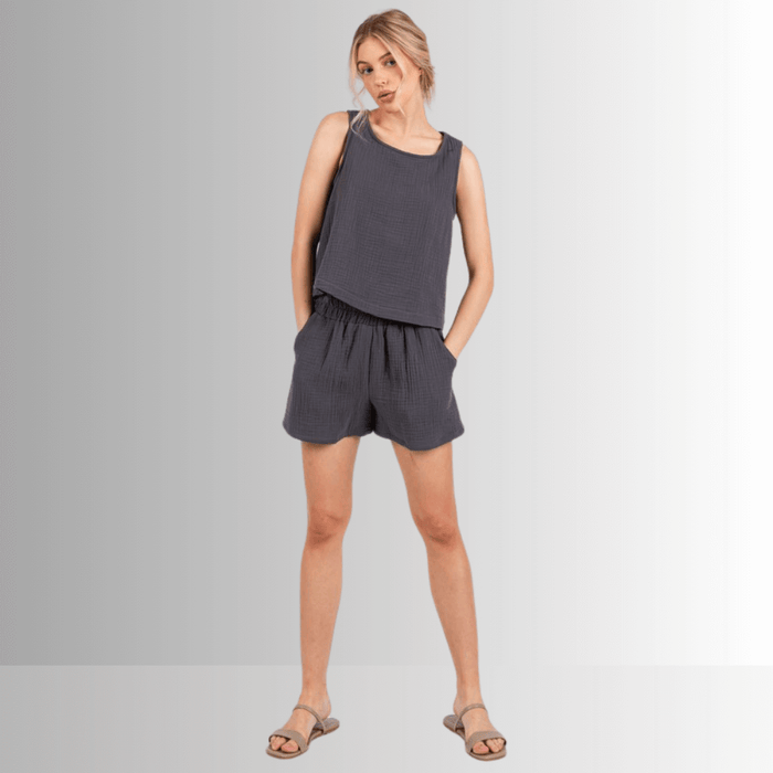 Triple Cotton Gauze Shorts
