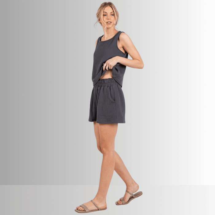 Triple Cotton Gauze Shorts
