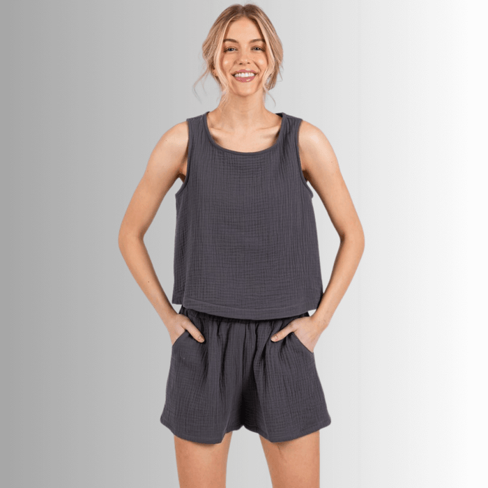 Triple Cotton Gauze Shorts