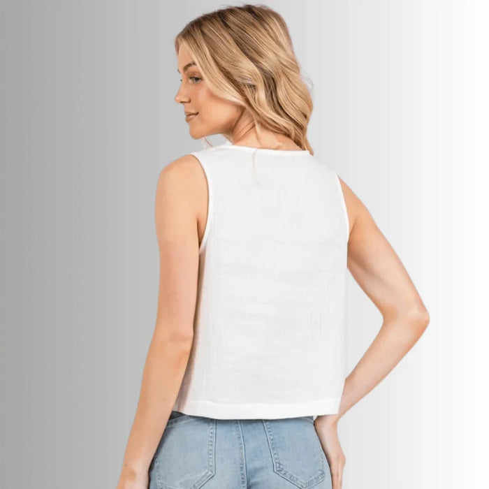 Triple Cotton Gauze Top