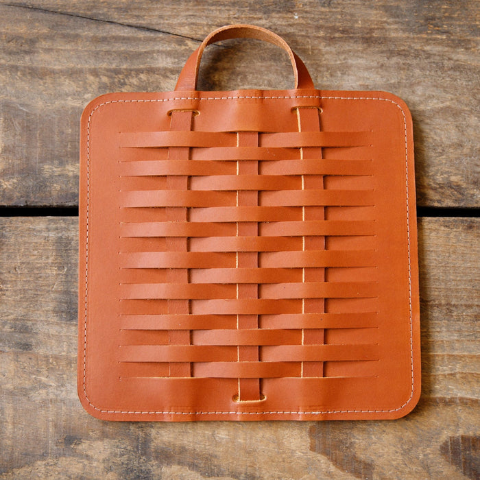 Woven Leather Trivet - USA Made