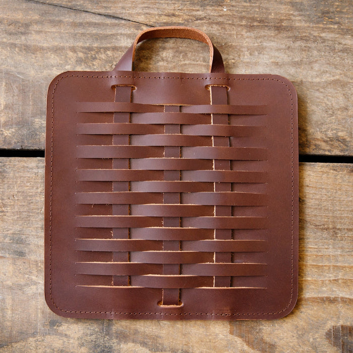 Woven Leather Trivet - USA Made