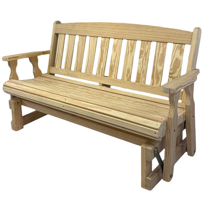 Amish Casual 4 Foot Mission Wood Porch Glider