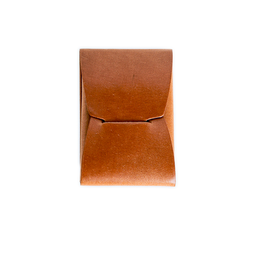 Brown leather wallet on a white background