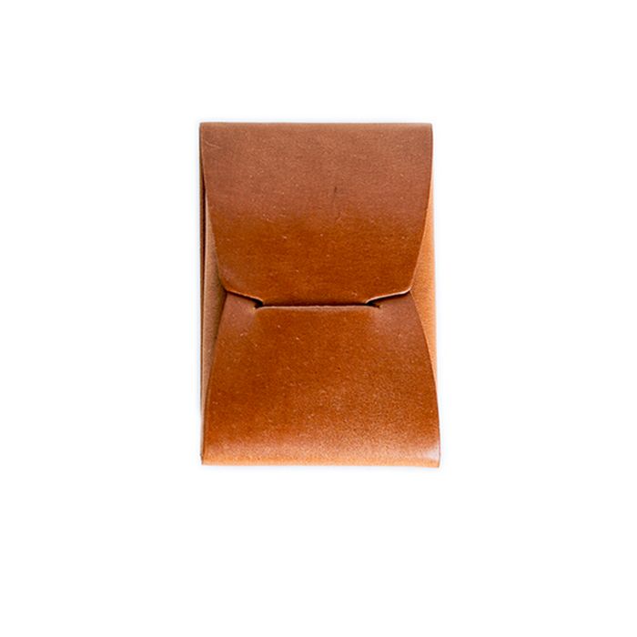Brown leather wallet on a white background