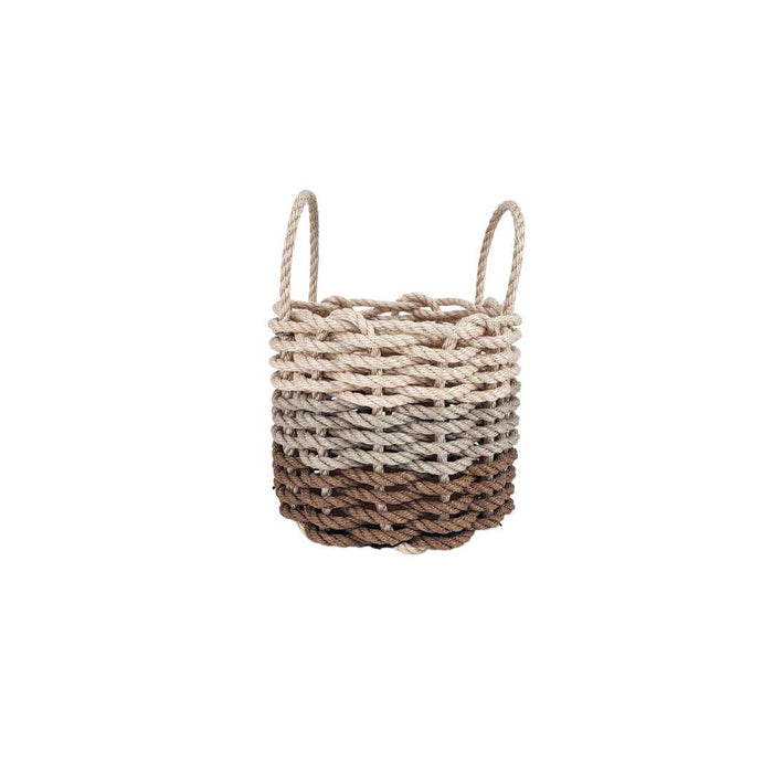 Brown, Tan, Light Tan Ombre Rope Basket