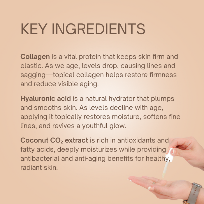 UpGlow Organic Face Serum | Collagen | Hyaluronic Acid