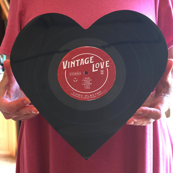Vintage Vinyl Heart Art