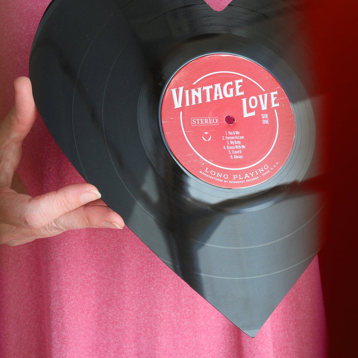 Vintage Vinyl Heart Art