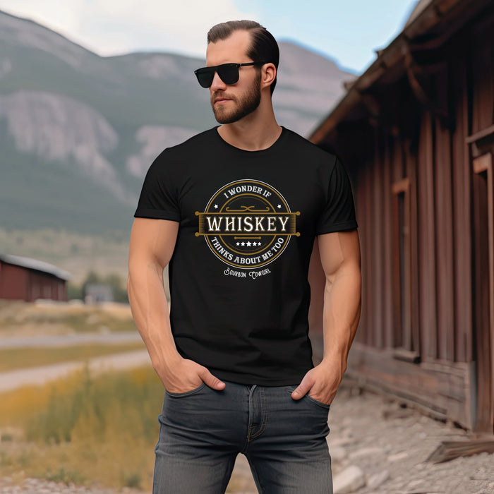 I Wonder if Whiskey Thinks About Me Too Graphic Tee