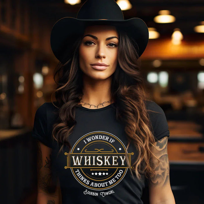 I Wonder if Whiskey Thinks About Me Too Graphic Tee