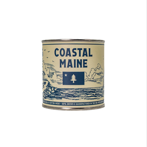 Can with 'Coastal Maine' label on a white background
