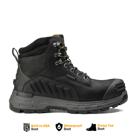 Wildwood 6” Waterproof Composite Toe Black Boot - Made in USA