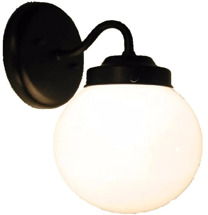 Milk Glass Globe Wall Light Fixture Sconce