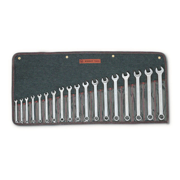 Wright Tool WRIGHTGRIP® 2.0 12 Point Combination Wrench Set 18 Pieces Metric 758
