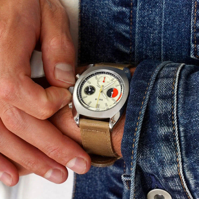 R1 USA Racing Chronograph Cream 38mm Watch