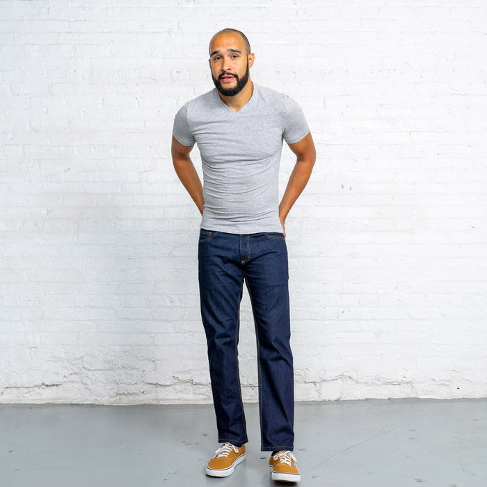 Tailored Fit Dark Wash 6 Pocket