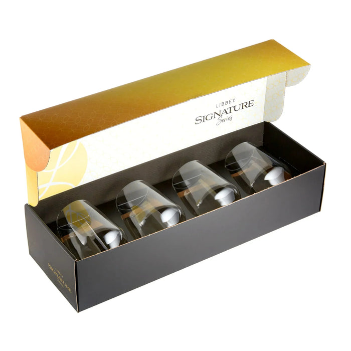 Greenwich Stemless Wine Gift Set of 4, 18 ounce