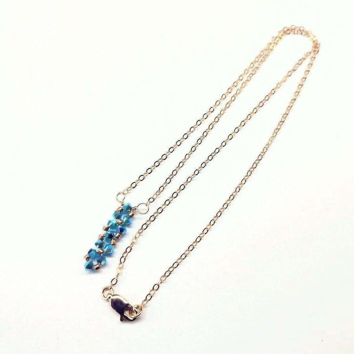 Tiny Super Sparkly Rock Candy Crystal Bar Necklace