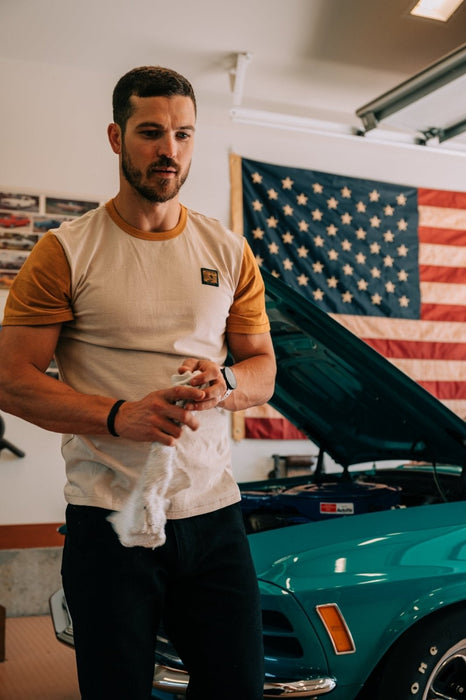 Americana Vintage Tee - Russell Surfboards x Devium