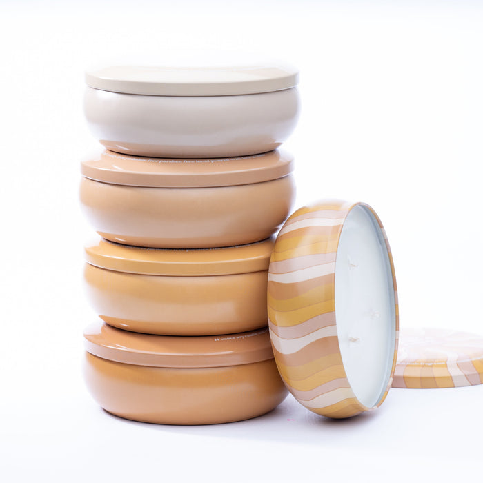 Nude Tin: coconut sandalwood + cedar  14 oz candle