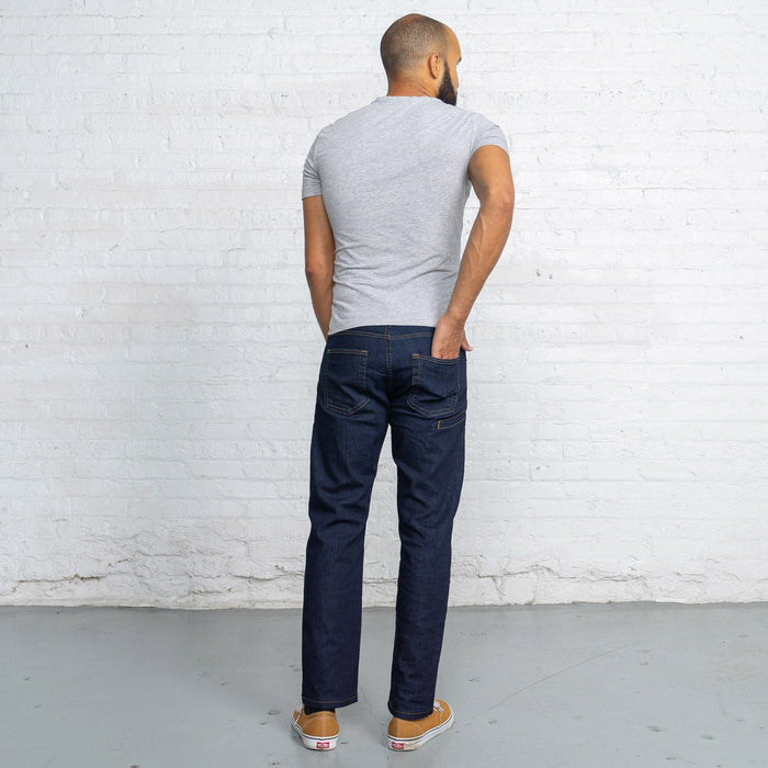 Tailored Fit Dark Wash 6 Pocket